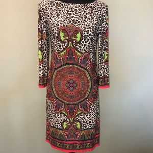 London Times Leopard Print Dress Size 9